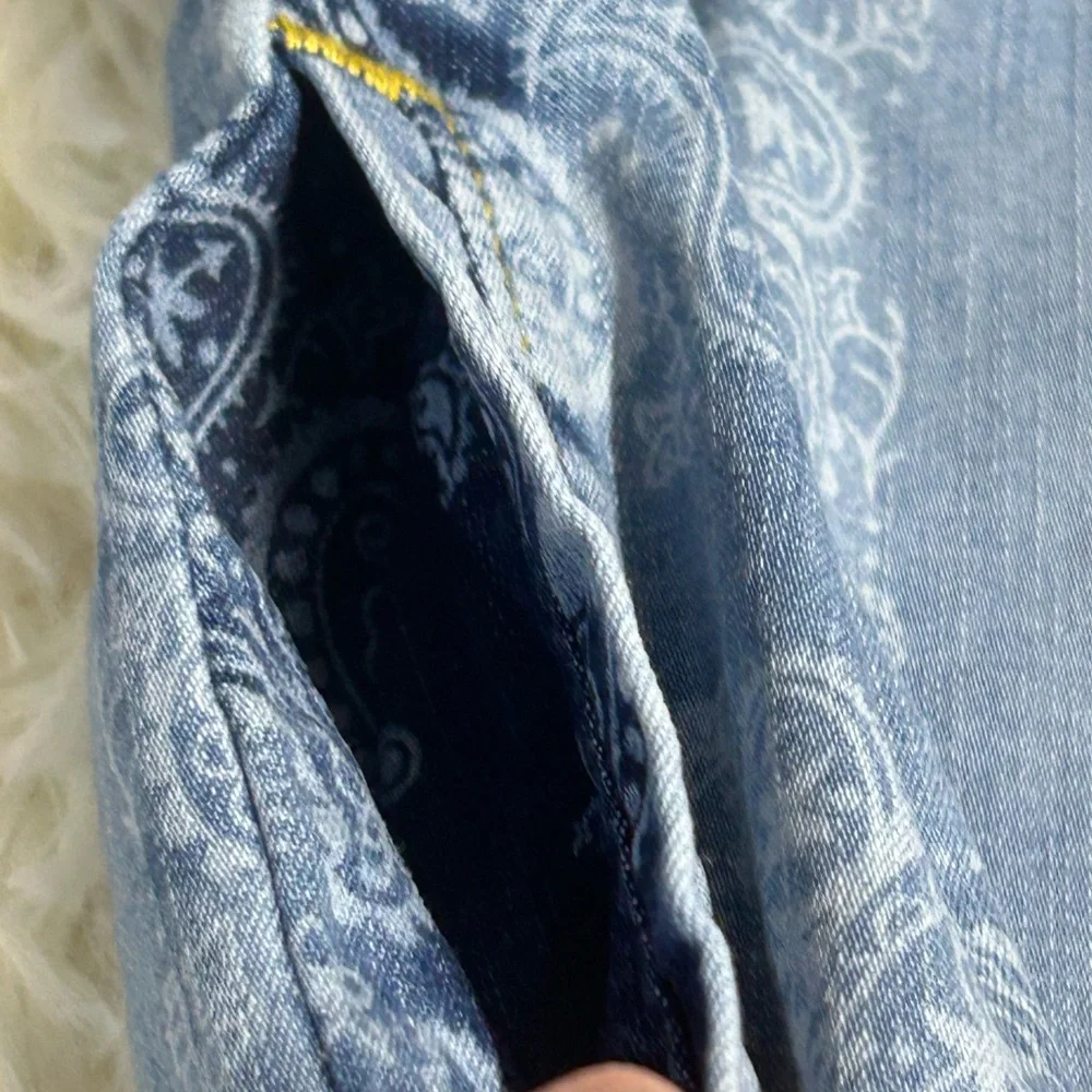 Gymboree Blue Denim Dress with Paisley Pattern